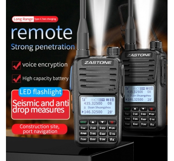 ZASTONE M6 Walkie Talkie 5W Frequency decoding LED lights