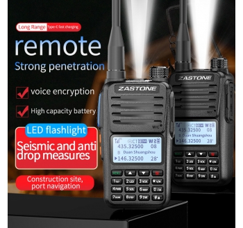 ZASTONE M6 Walkie Talkie 5W Frequency decoding LED lights